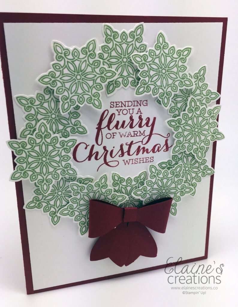 Flurry Of Wishes Christmas Card Sweet Stampin With Elaine S