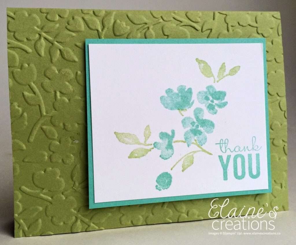 Painted Petals Thank You Card | Sweet Stampin' with Elaine's Creations ...