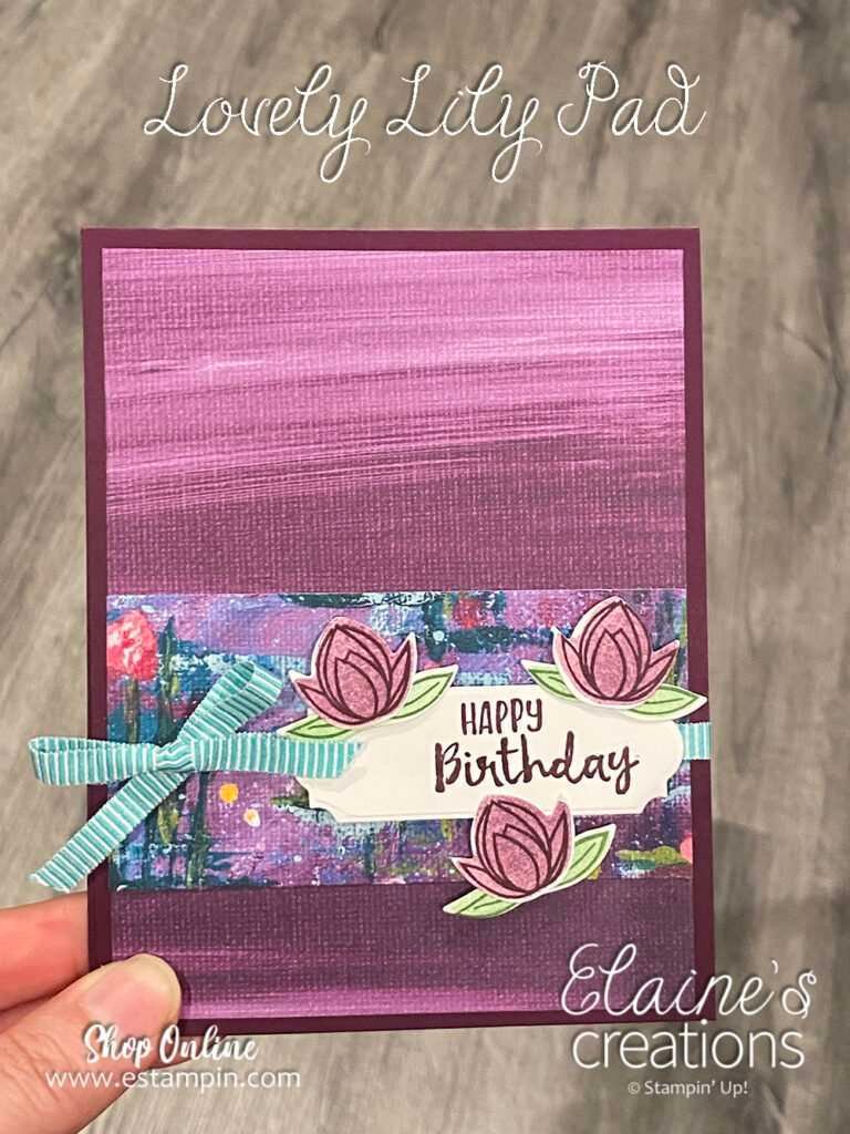 birthday lovely lily pad card