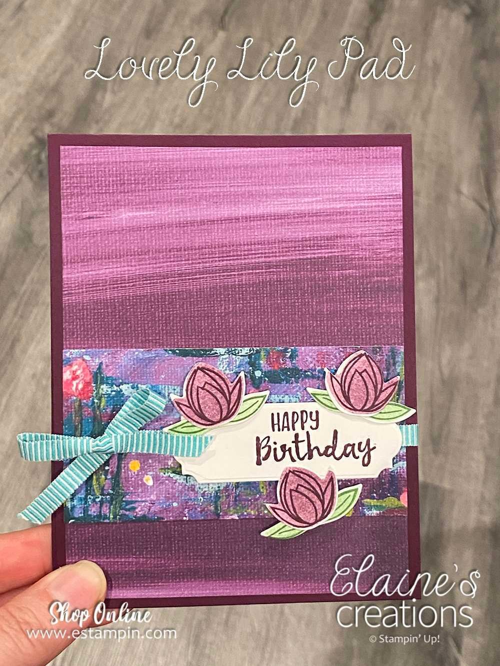 birthday lovely lily pad card