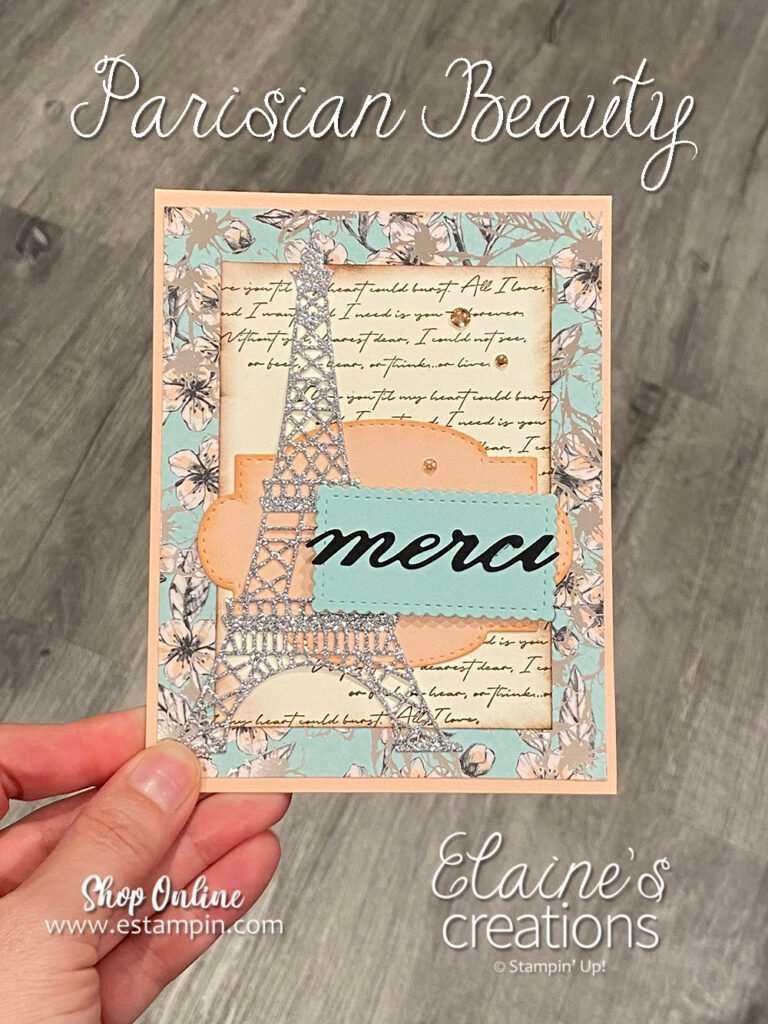 How to Create a Lovely Parisian Beauty Card!