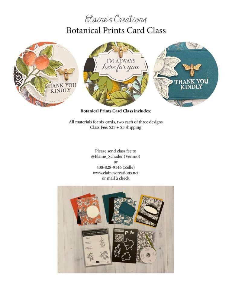 botanical prints card class