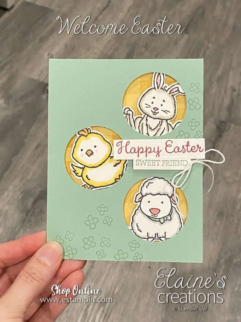 welcome easter stamp card