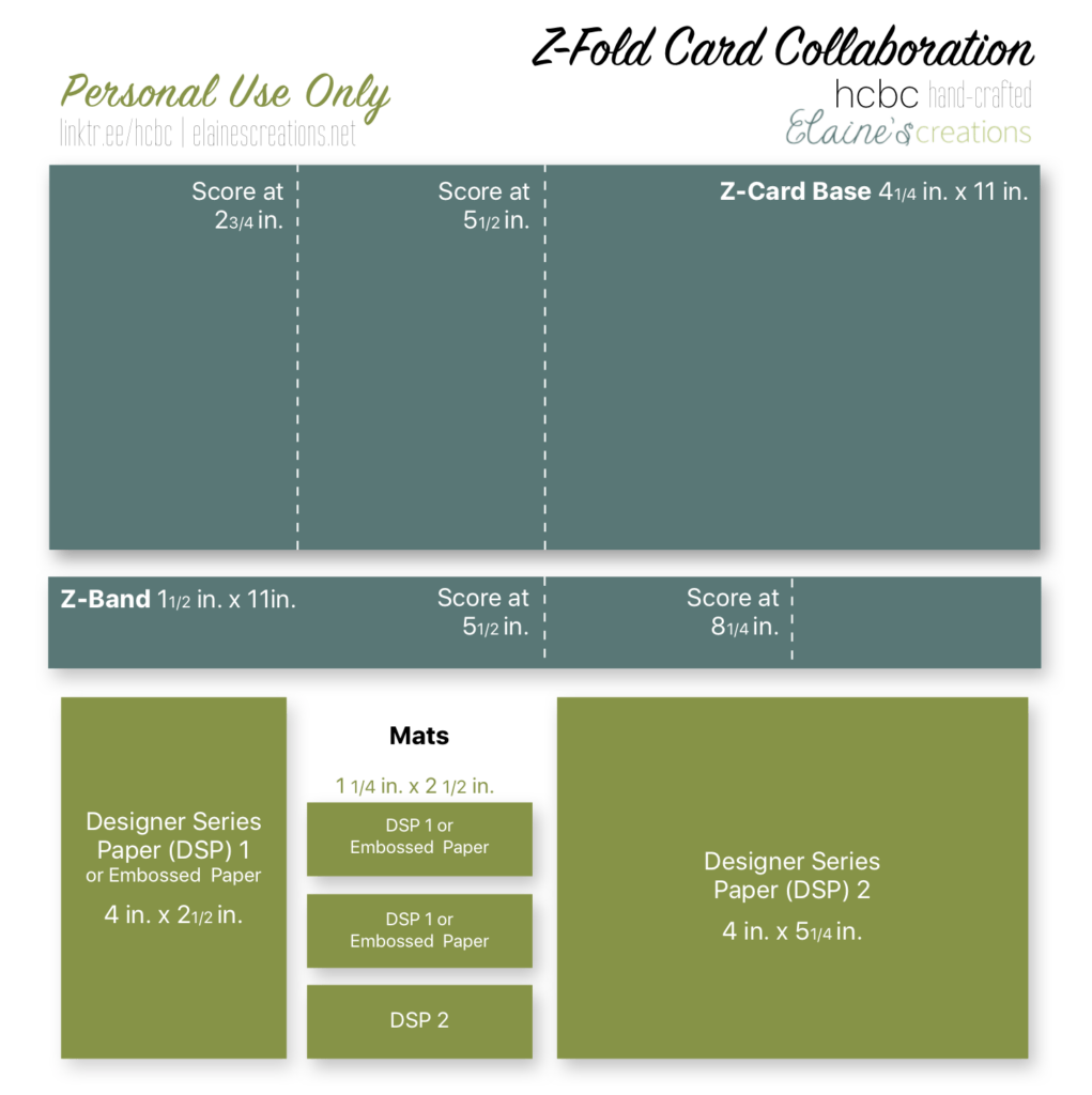 z fold card instructions template 