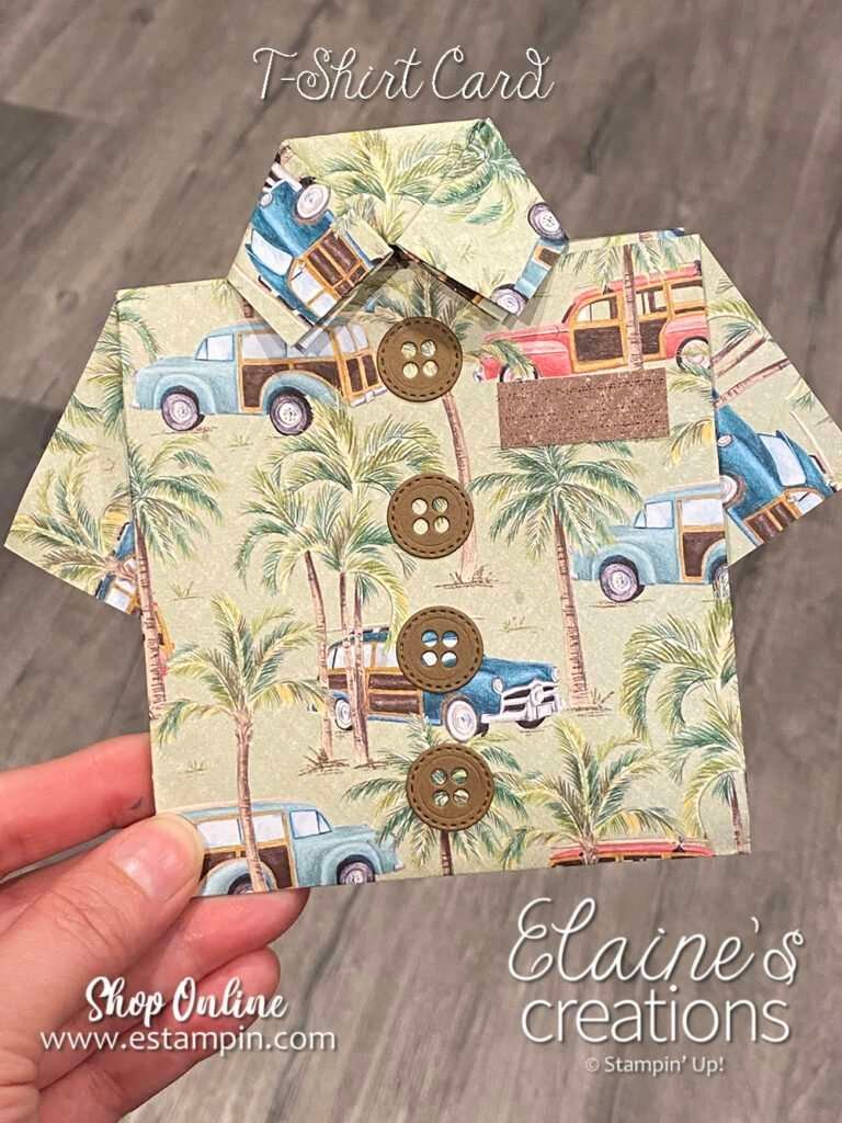 hawaiian t-shirt card