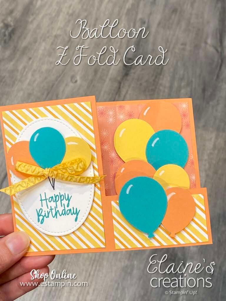 balloon z fold card