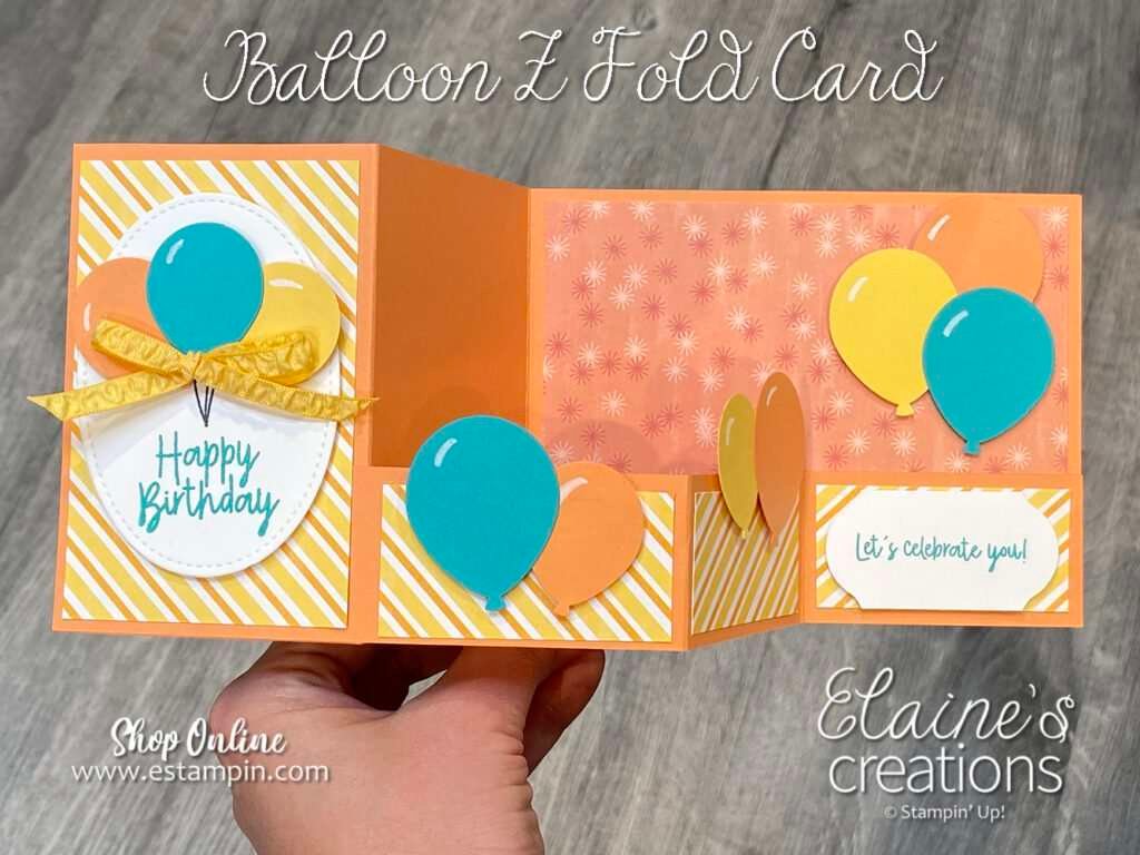 balloon z fold card