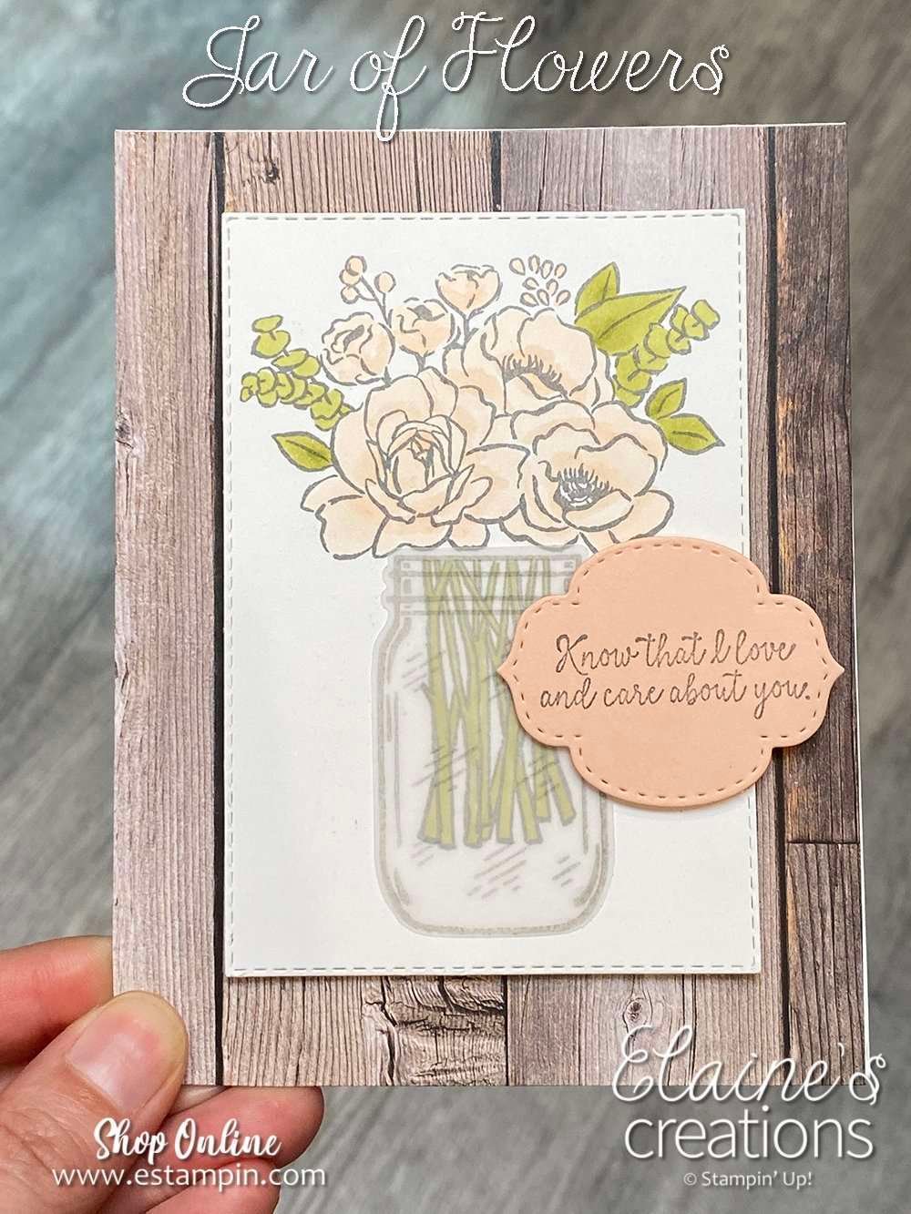 jar of flowers vellum