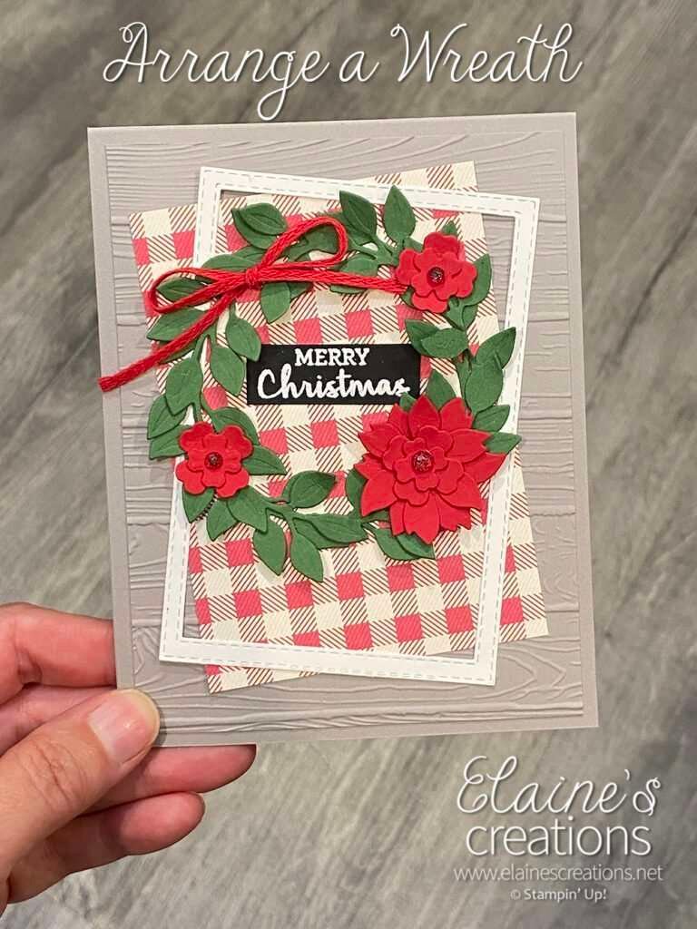 christmas arrange a wreath card