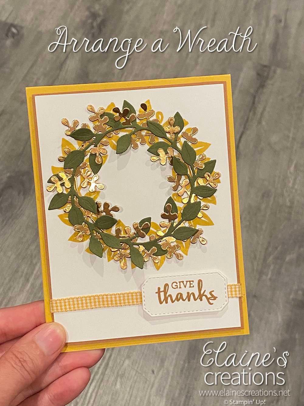 fall arrange a wreath card