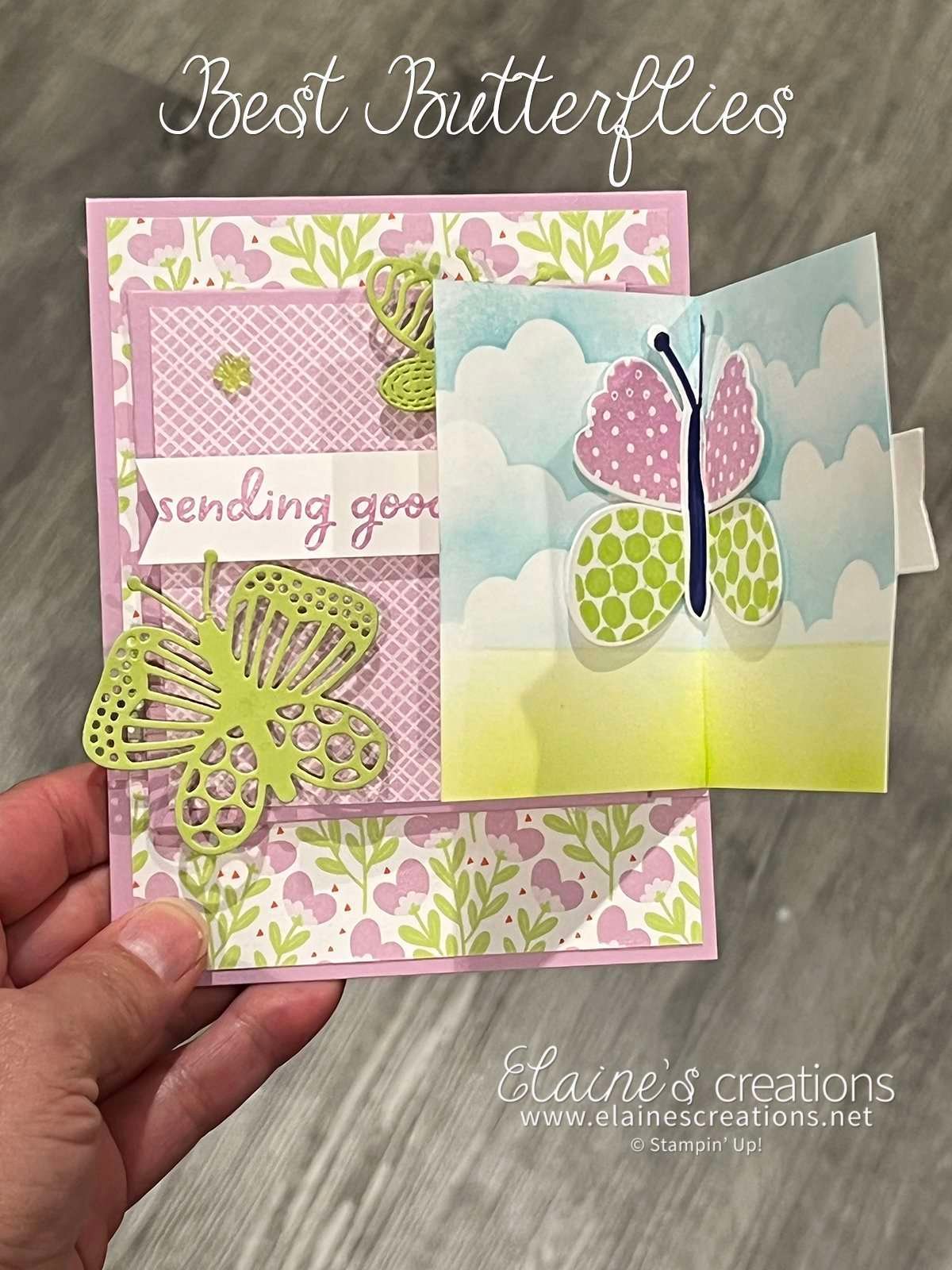 How to Make a Surprise Pop Out Butterfly Card | Sweet Stampin' | Elaine ...