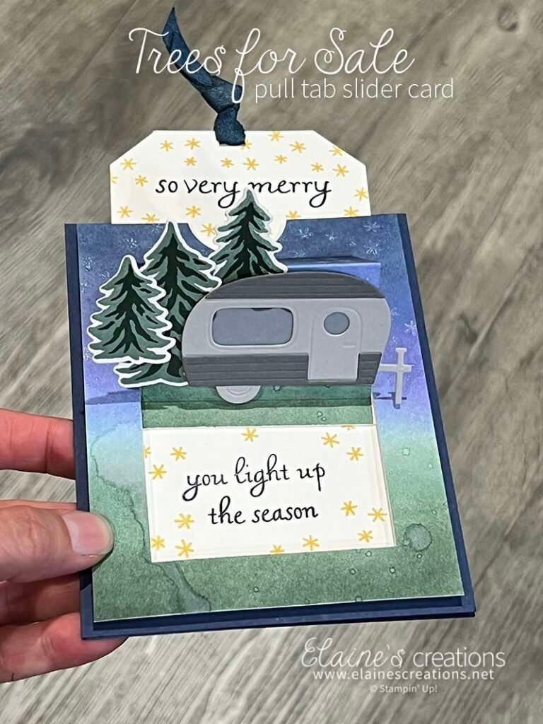 How to Make Pull Tab Sider Card | Sweet Stampin' with Elaine's ...