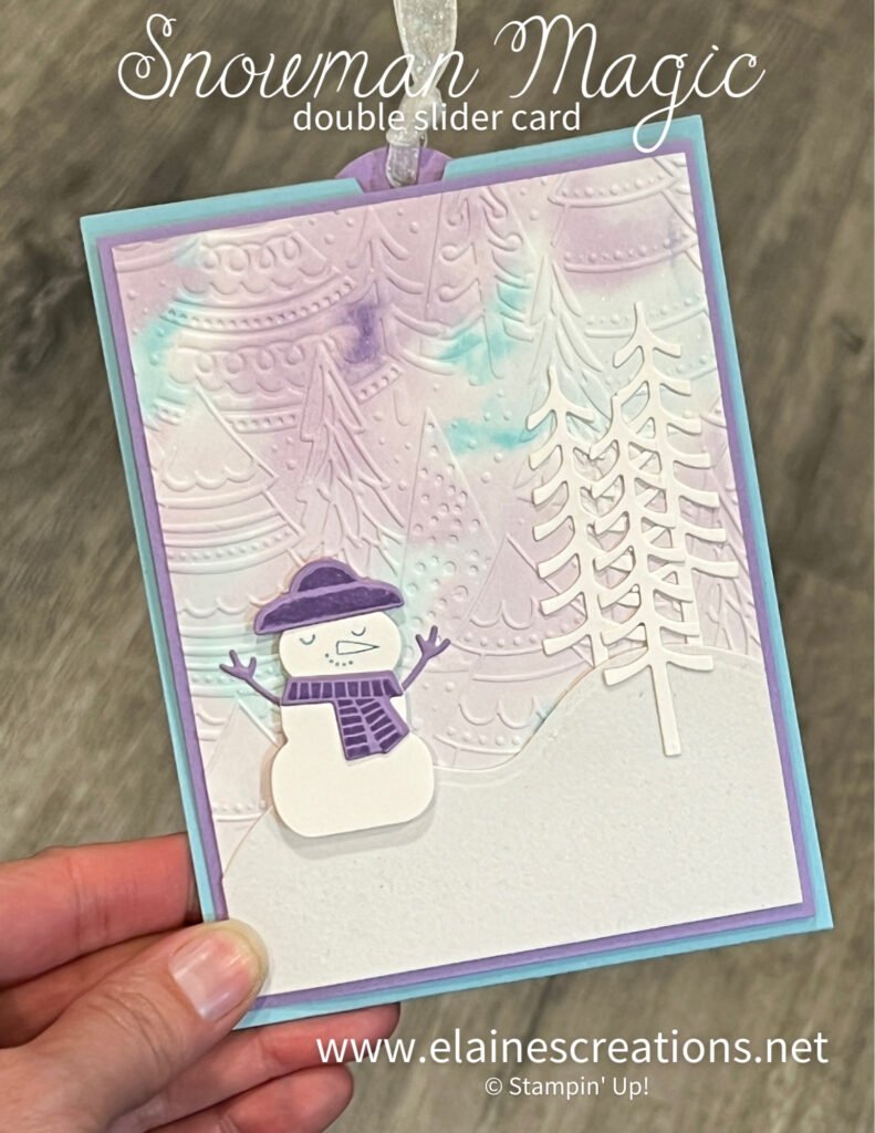 snowman double slider card