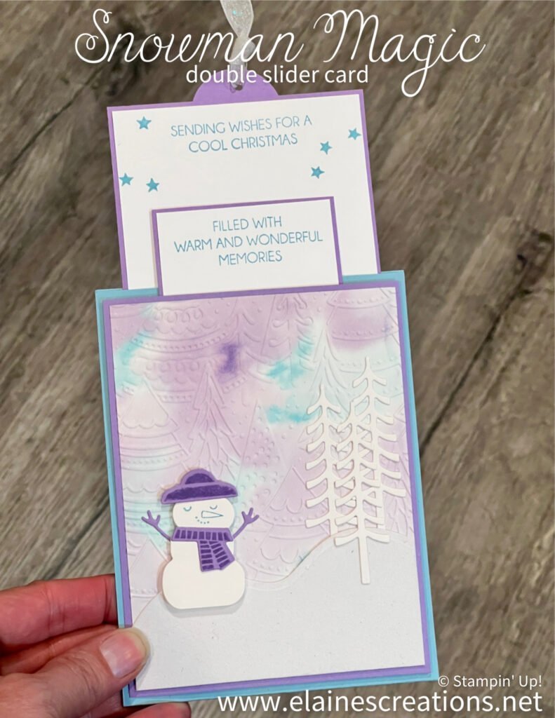 snowman double slider card