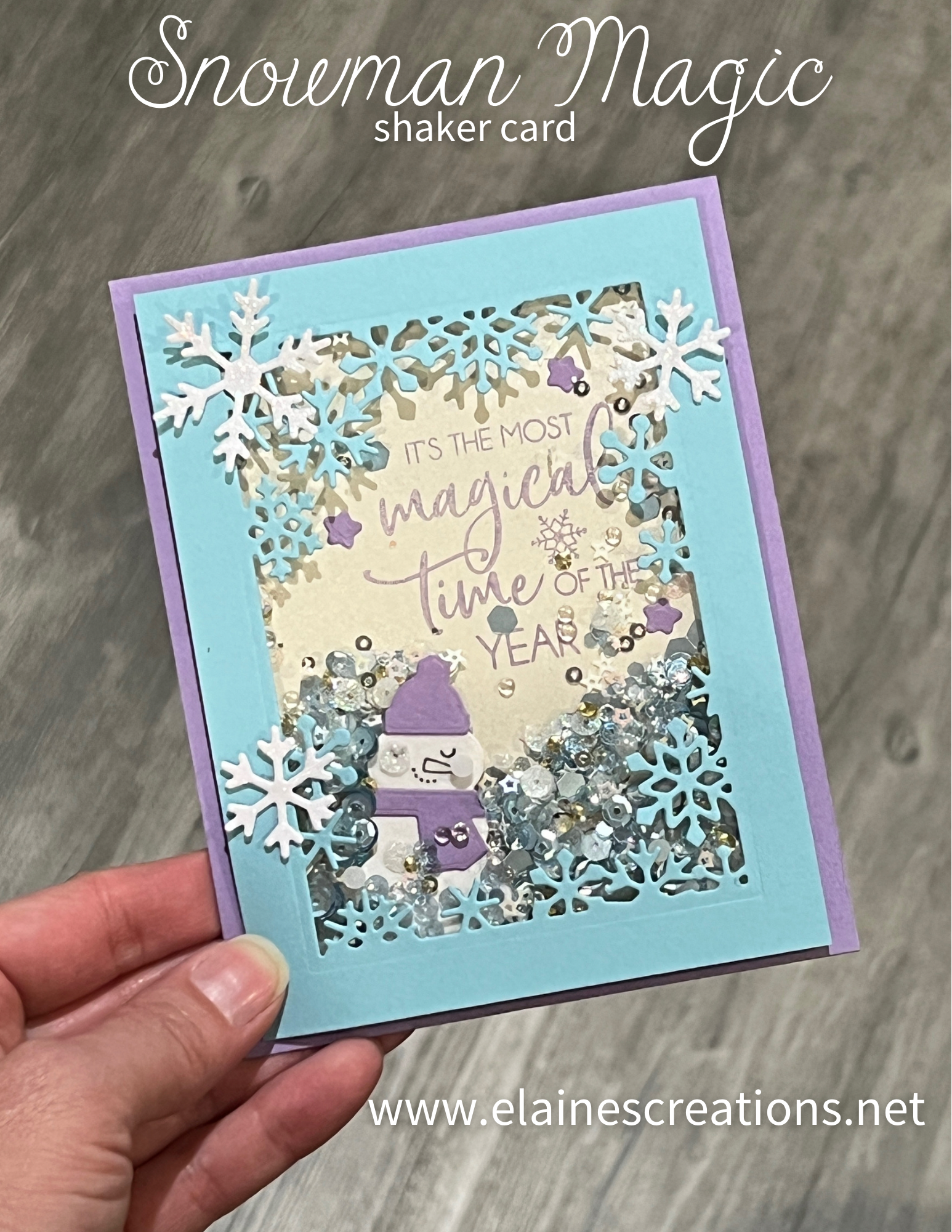 snowman shaker card