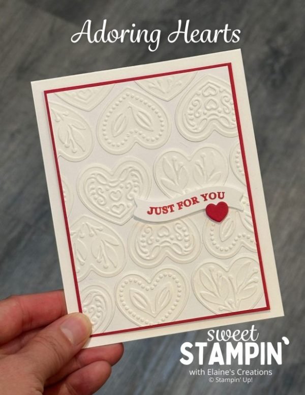 faux embossed hearts