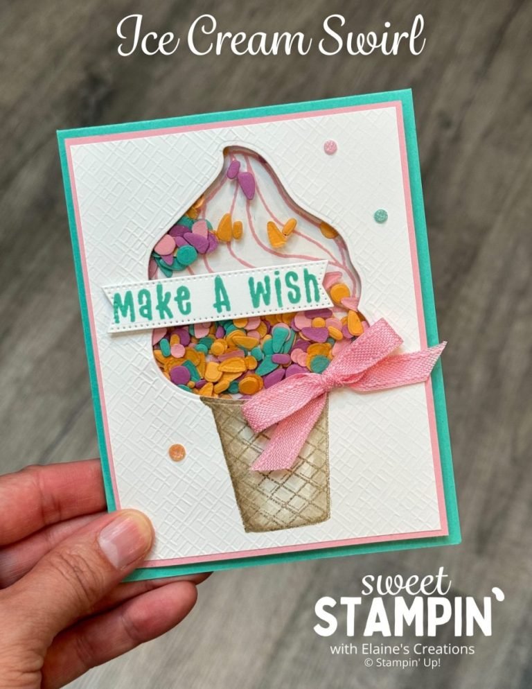 ice cream cone shaker card