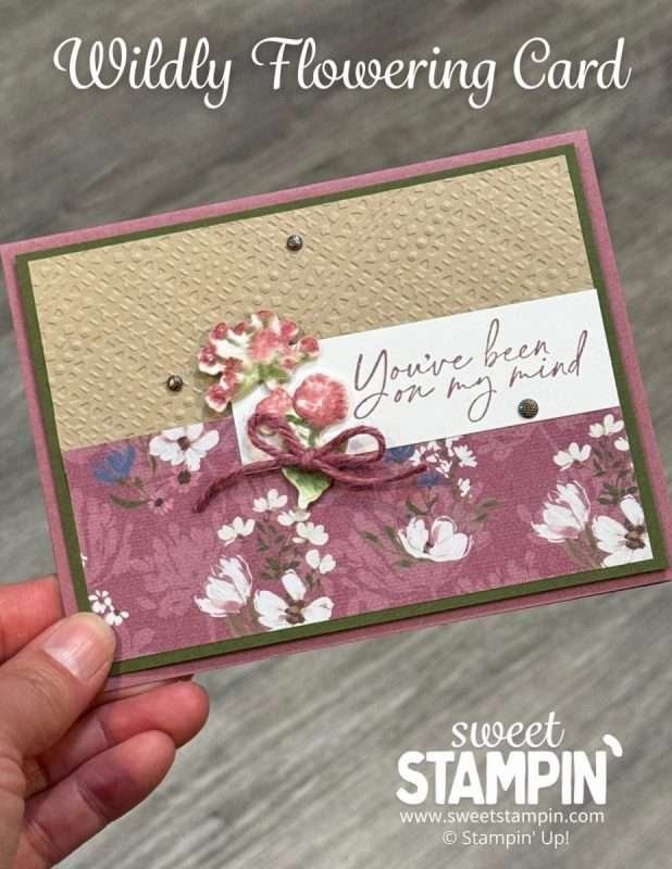 easy watercolored flowers card