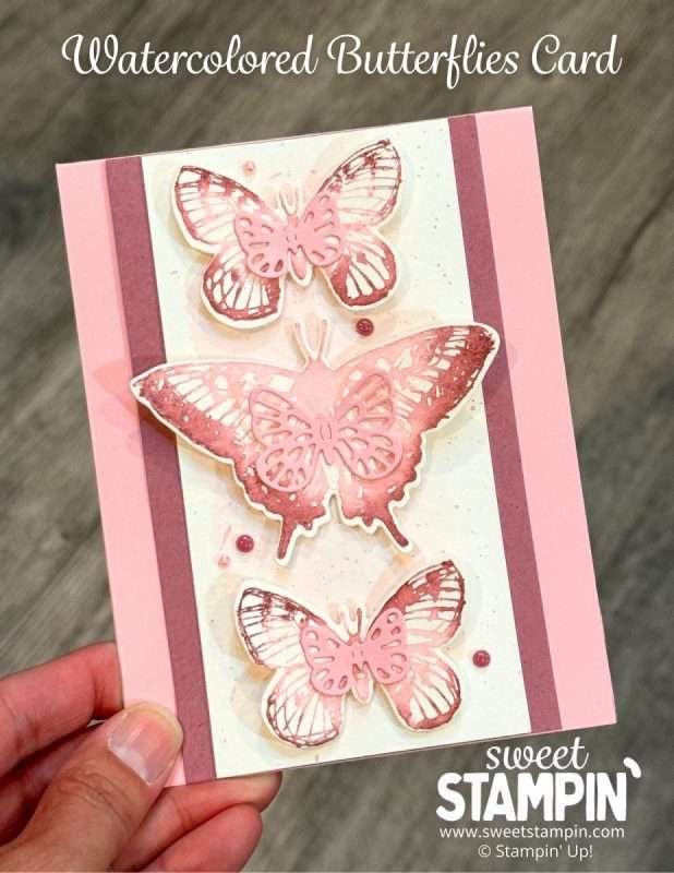 Watercolored Butterflies Card