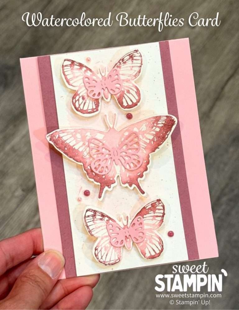 Watercolored Butterflies Card