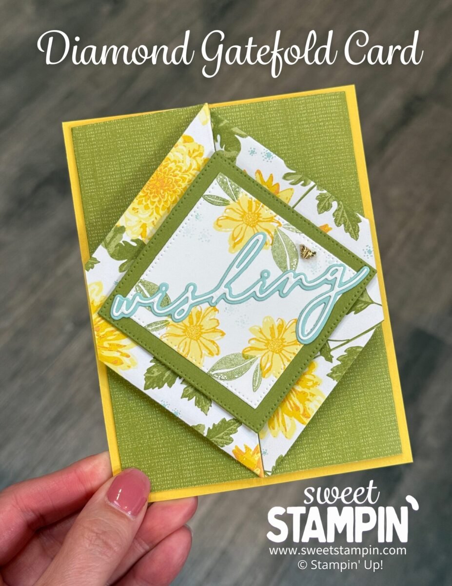 diagonal gatefold card