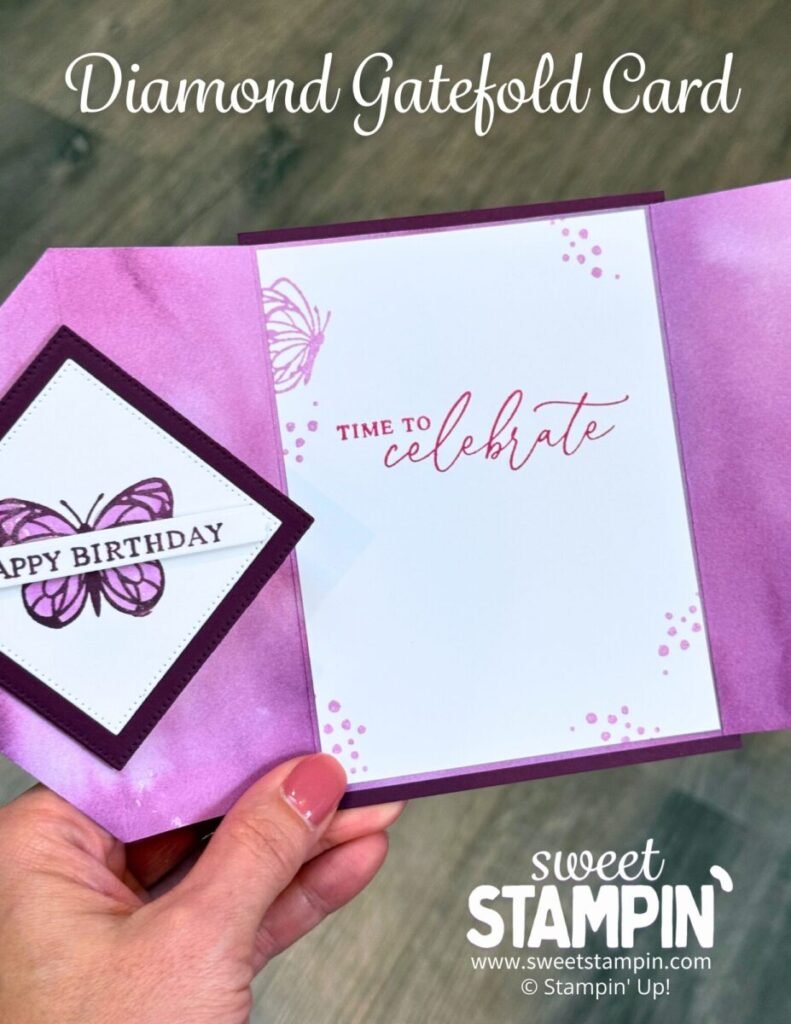 diamond gatefold card