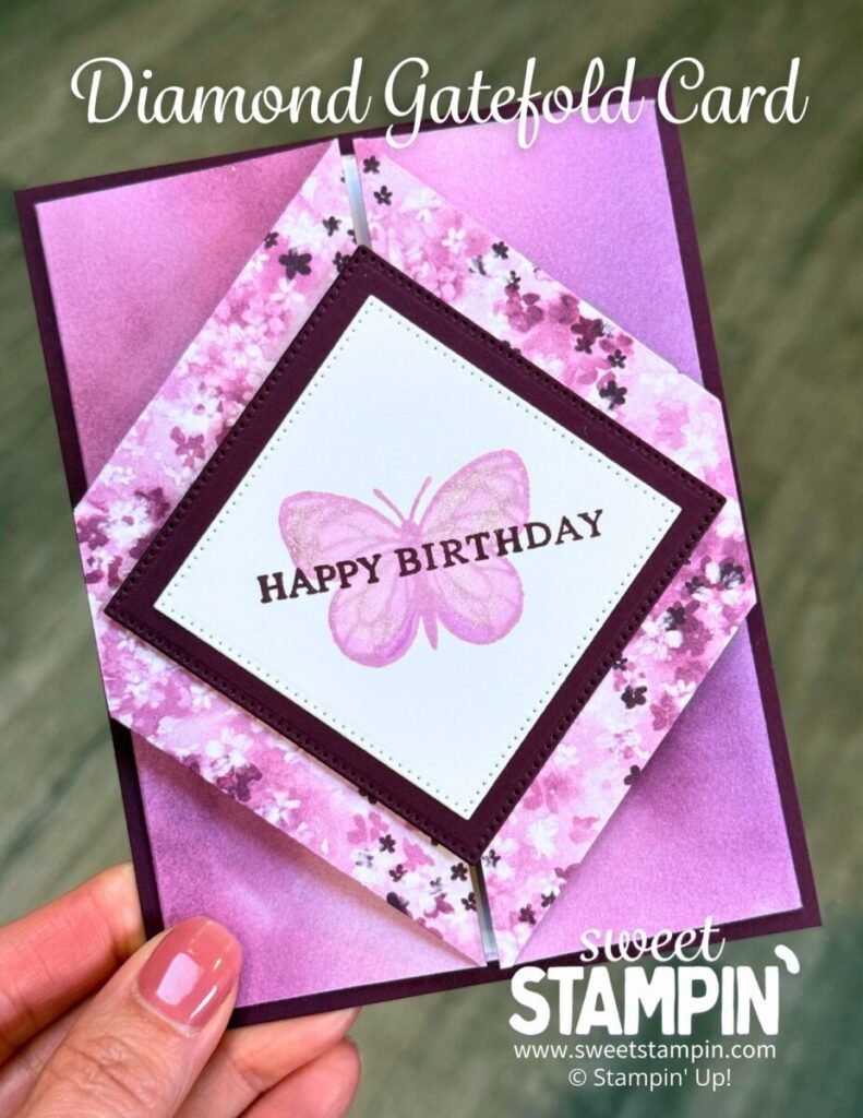 diamond gatefold card