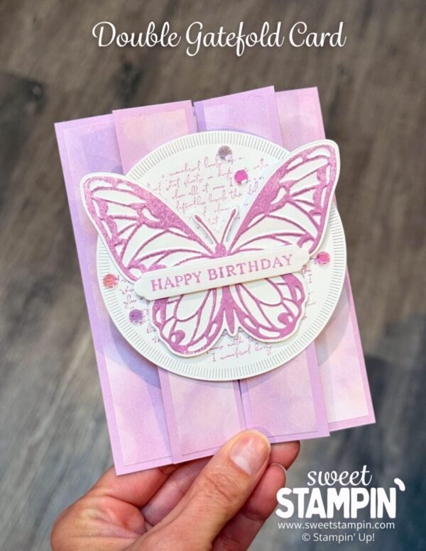 Butterfly Double Gatefold Card | Sweet Stampin' | Elaine Schader ...