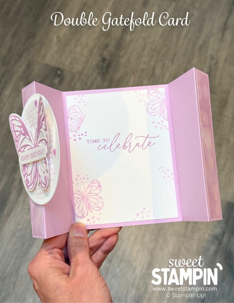 butterfly double gatefold card