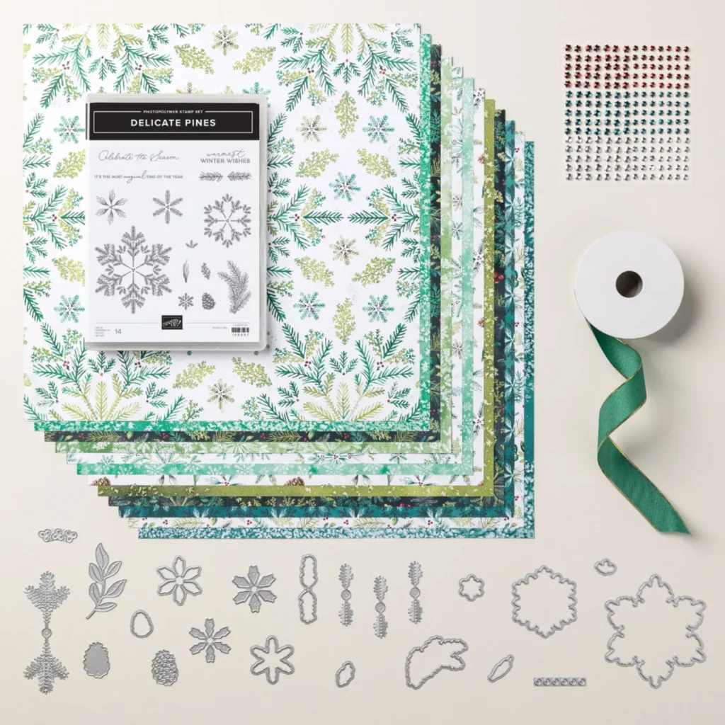elegant pine snowflakes suite