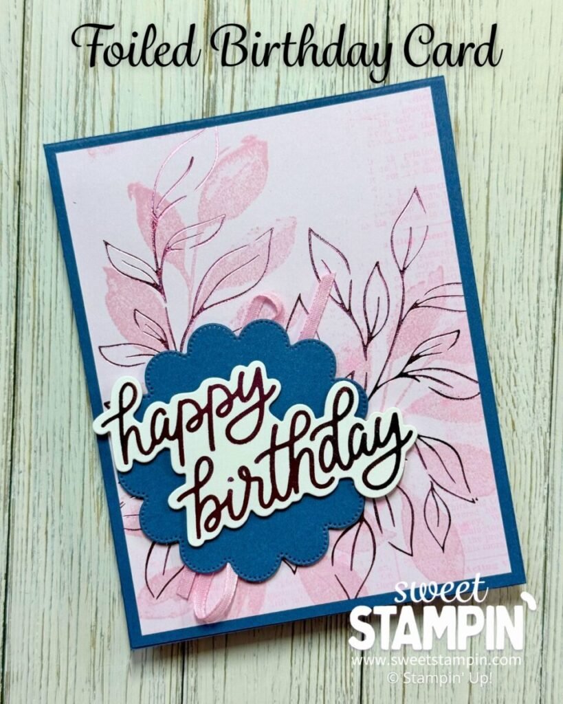 foiled birthday card