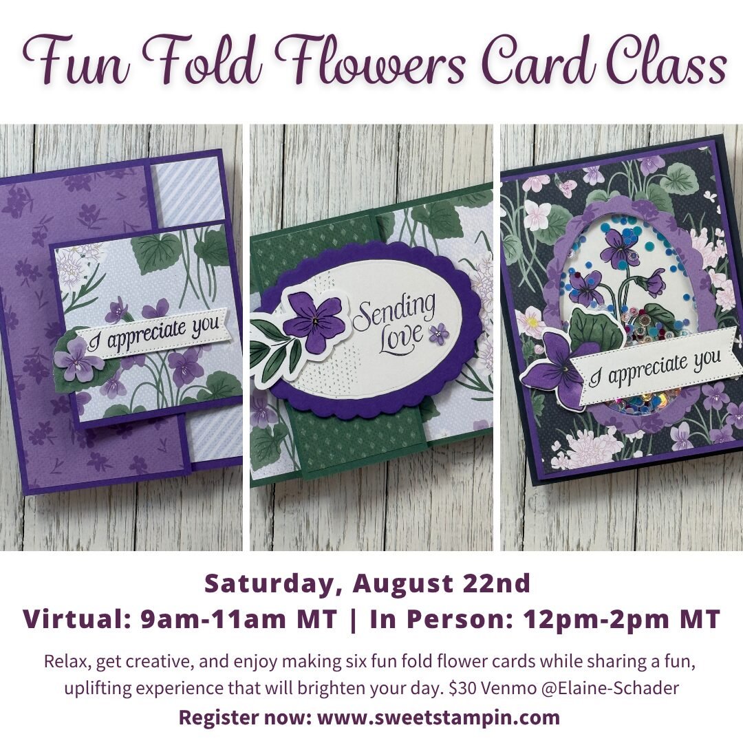 Fun Fold Flowers Card Class
